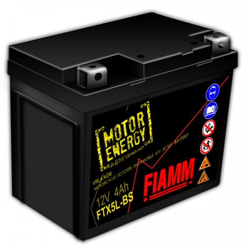 motobater. AGM 12V/ 6 Ah, Fiamm, FTX7L-BS