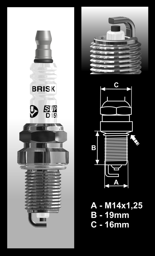 Свеча зажигания D17Y CLASSIC (в упаковке 1шт.)  (Чехия)